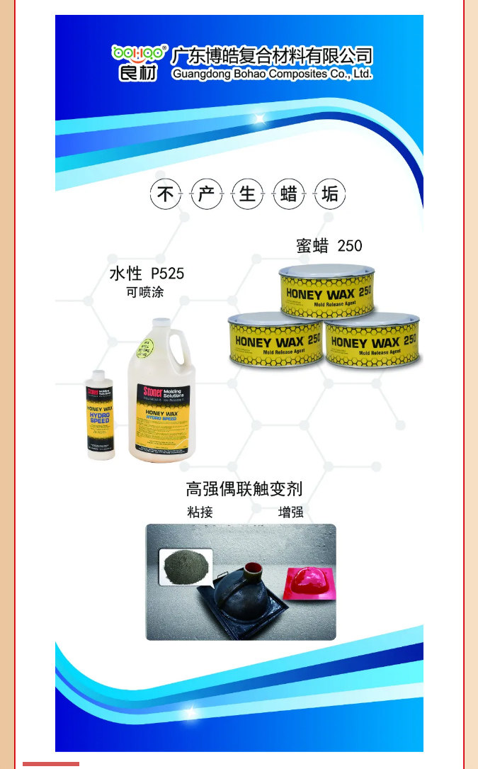 第26屆復(fù)材展廣東博皓熱推產(chǎn)品：美國Stoner脫模劑、高強偶聯(lián)觸變劑